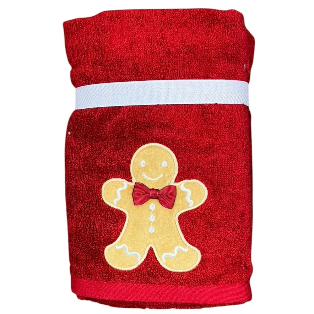 Deborah Connolly - ‘Gingerbread Man’ Hand Towels (2). NWT. Firm!